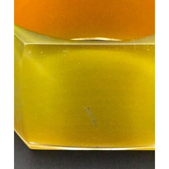 Vintage Avocado Green Octagonal Lucite Wide Bangle - Picture 5 of 8